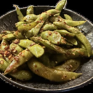 Spicy Garlic Edamame